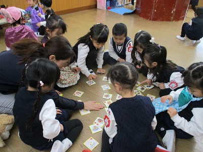 今日の幼稚園（年少組）